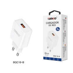 Adaptador CargaRapida 18W Tecmo BQC18-B A